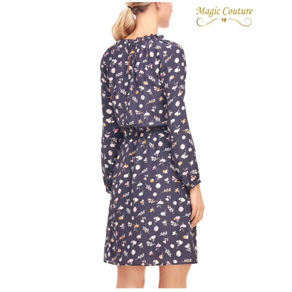 Rebecca Taylor Holly Flower Print Long Sleeve Navy Dress💙💙💙 - Picture 3 of 16